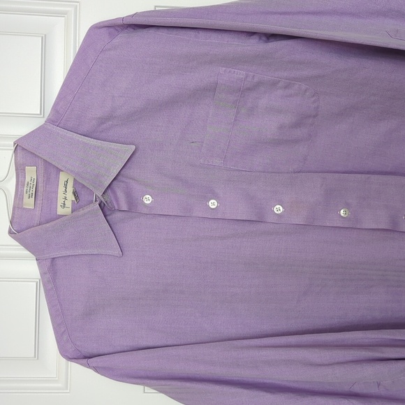 John w Nordstrom 16 1/2 32 mens lavender cotton button down - Picture 1 of 5